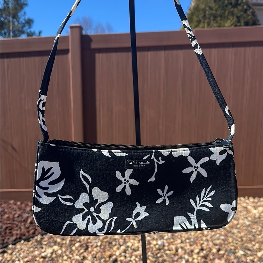 Kate Spade Black and White Floral Bag